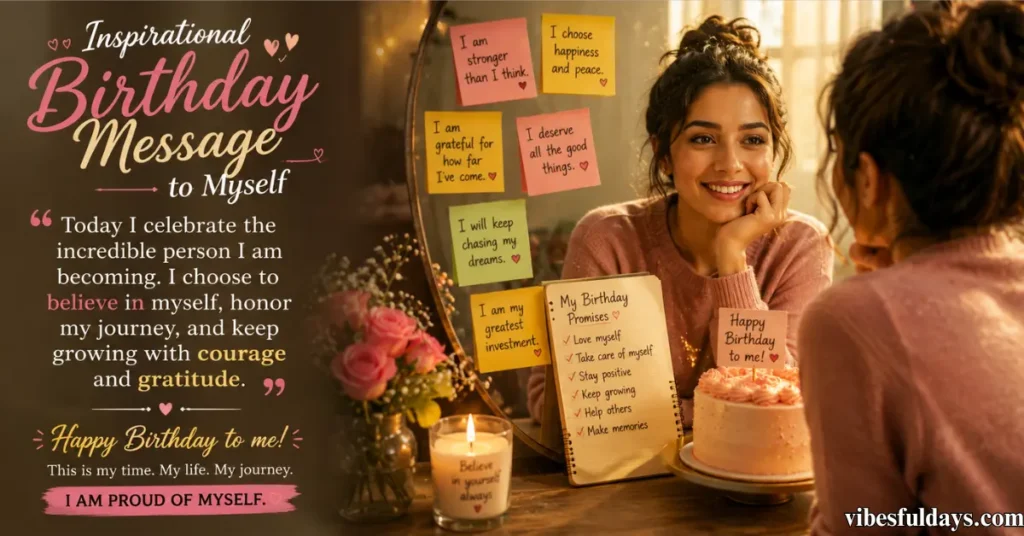 Inspirational Birthday Message to Myself
