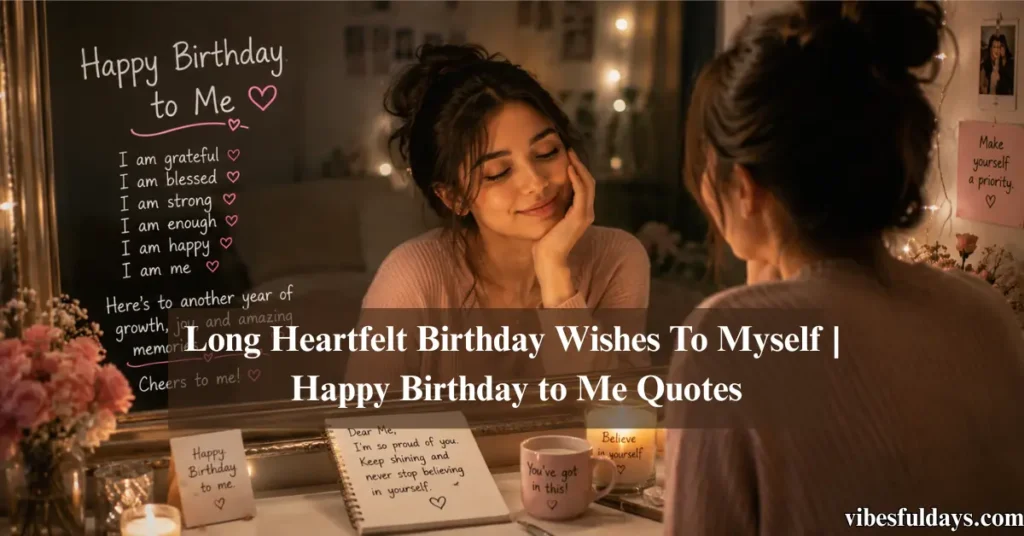 Long Heartfelt Birthday Wishes To Myself | Happy Birthday to Me Quotes