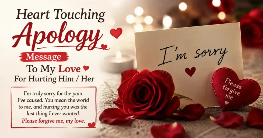 Heart Touching Apology Message To My Love For Hurting Him / Her
