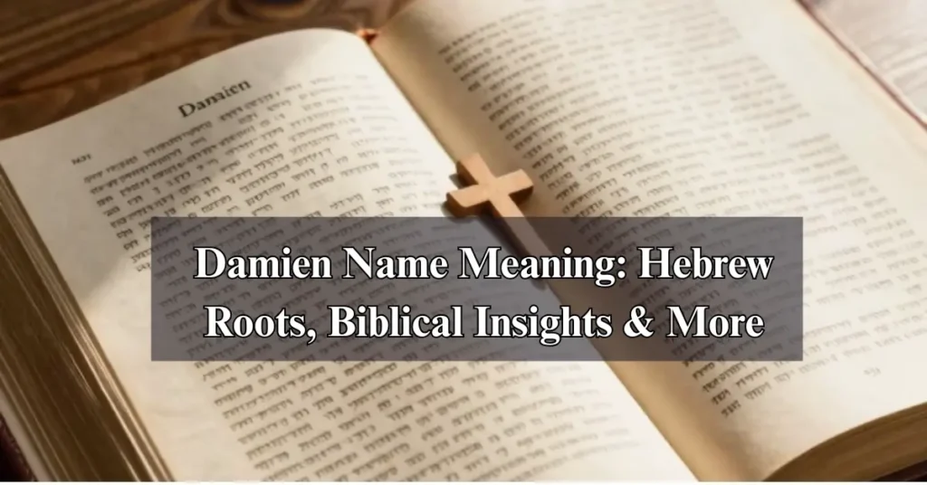 Damien Name Meaning: Hebrew Roots, Biblical Insights & More