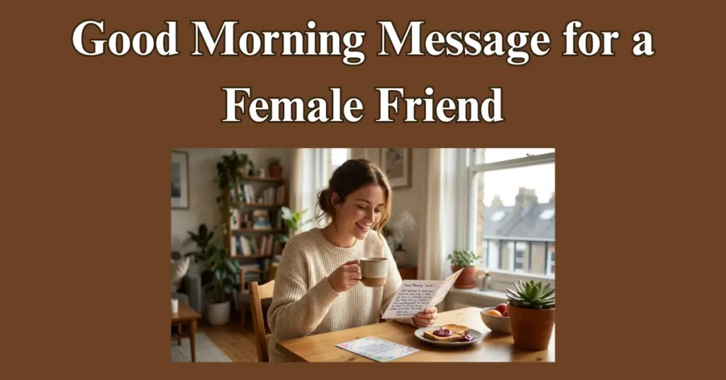 Good Morning Message for a Female Friend