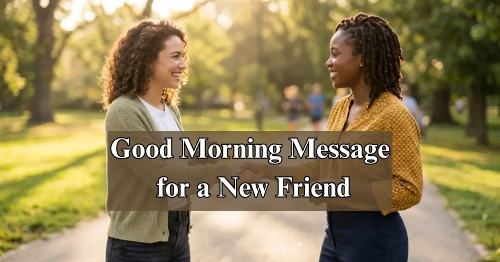 Good Morning Message for a New Friend