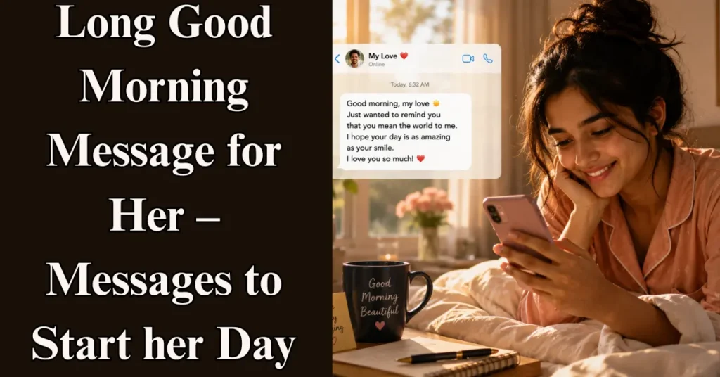 Long Good Morning Message for Her – Messages to Start her Day