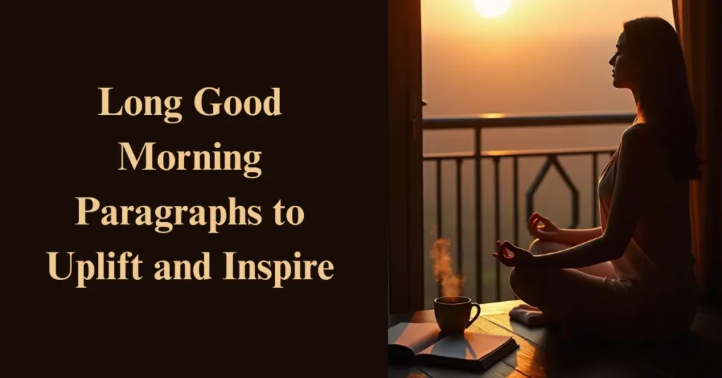 Long Good Morning Paragraphs to Uplift and Inspire
