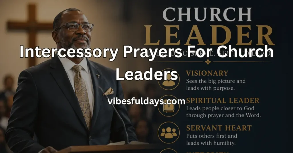 Intercessory Prayers For Church Leaders