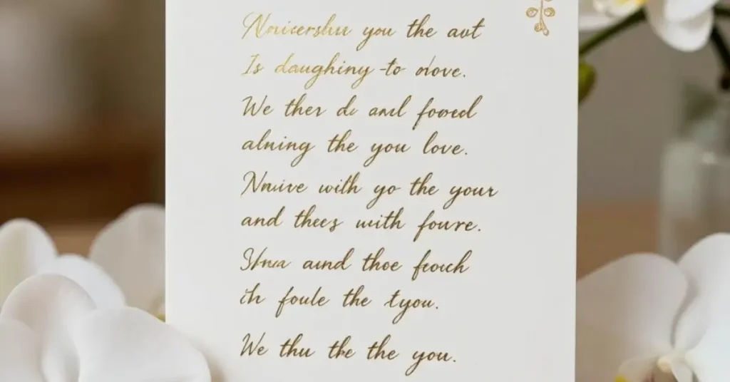 Personalized Anniversary Poems for Son and Daughter-in-Law