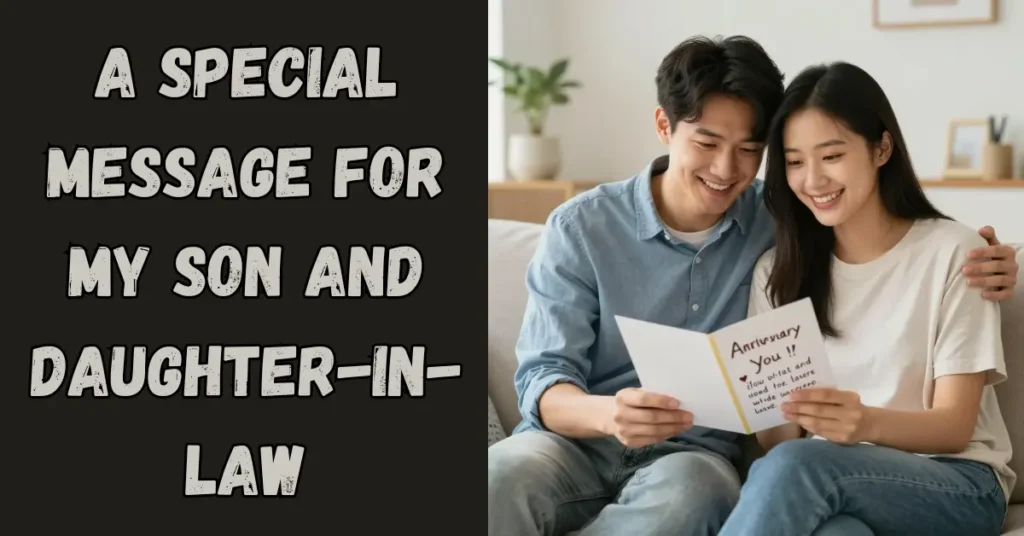 A Special Message for My Son and Daughter-in-Law