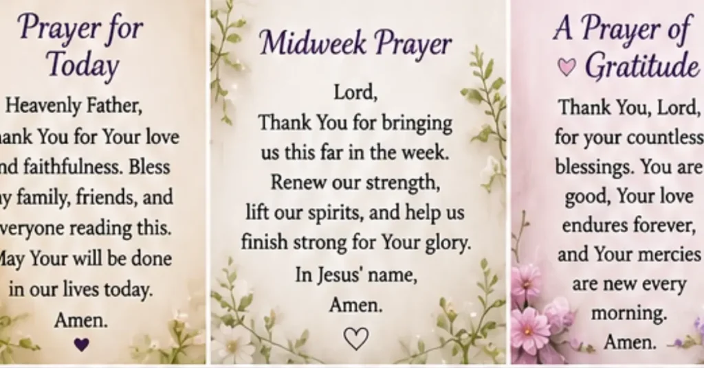 Wednesday Blessings And Prayers