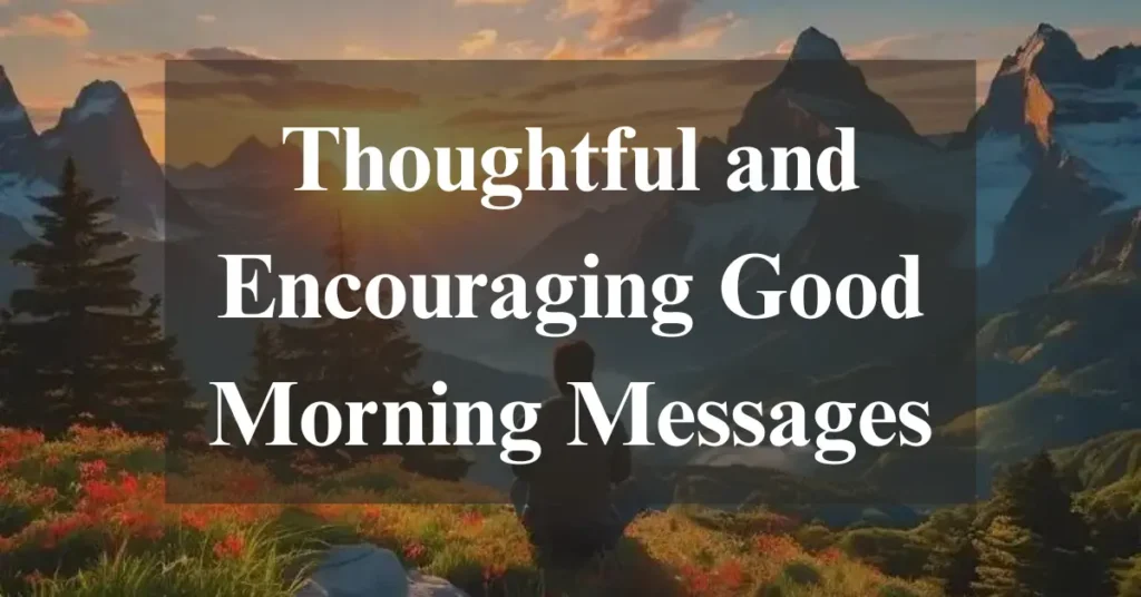 Thoughtful and Encouraging Good Morning Messages