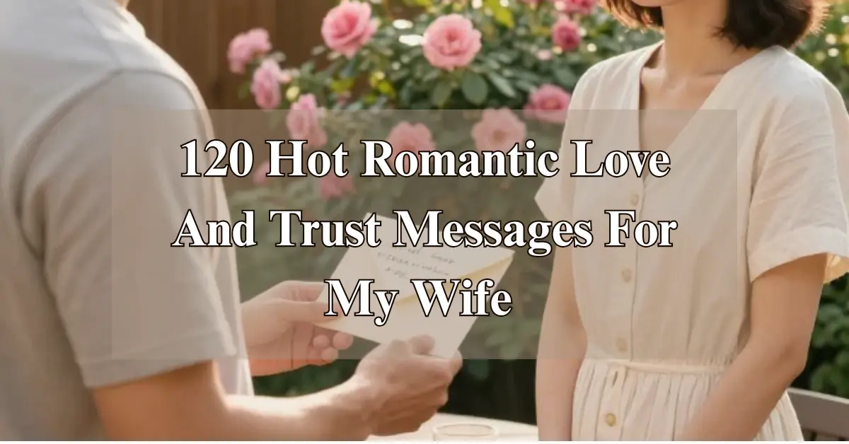 120 Romantic Love & Trust Messages For My Wife [Deep Love]