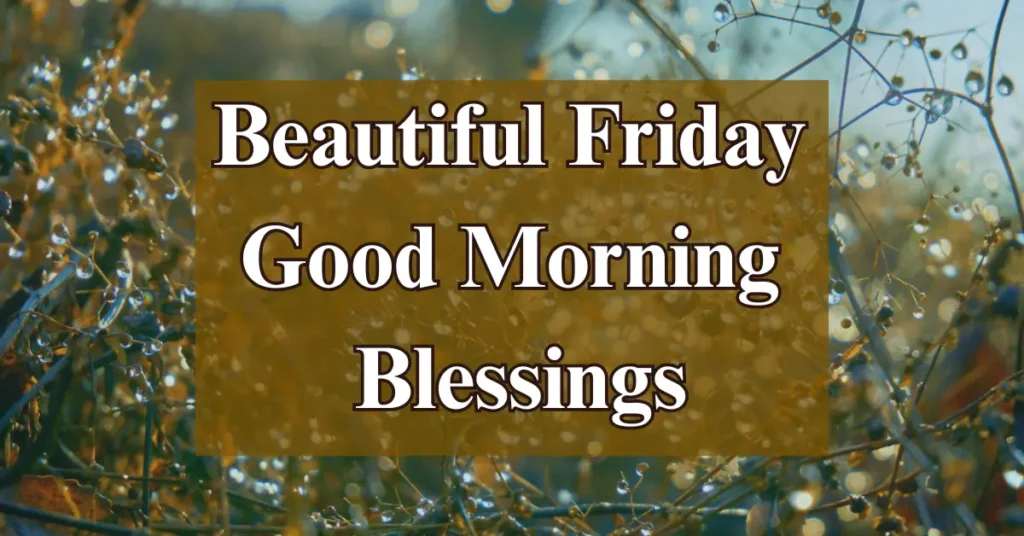 Beautiful Friday Good Morning Blessings