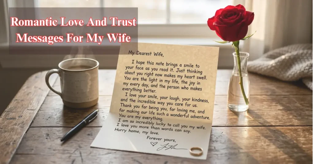 Romantic Love And Trust Messages For My Wife
