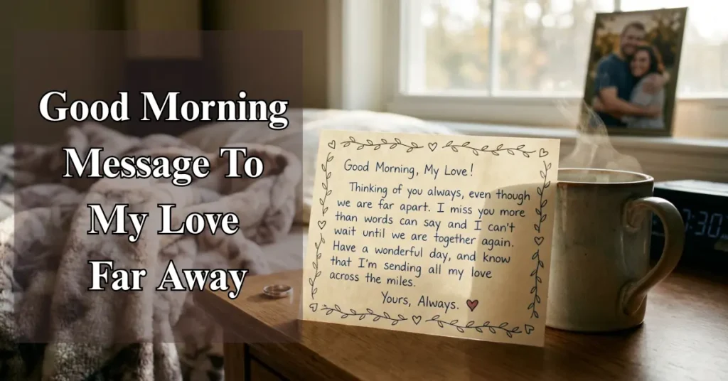 Good Morning Message To My Love Far Away