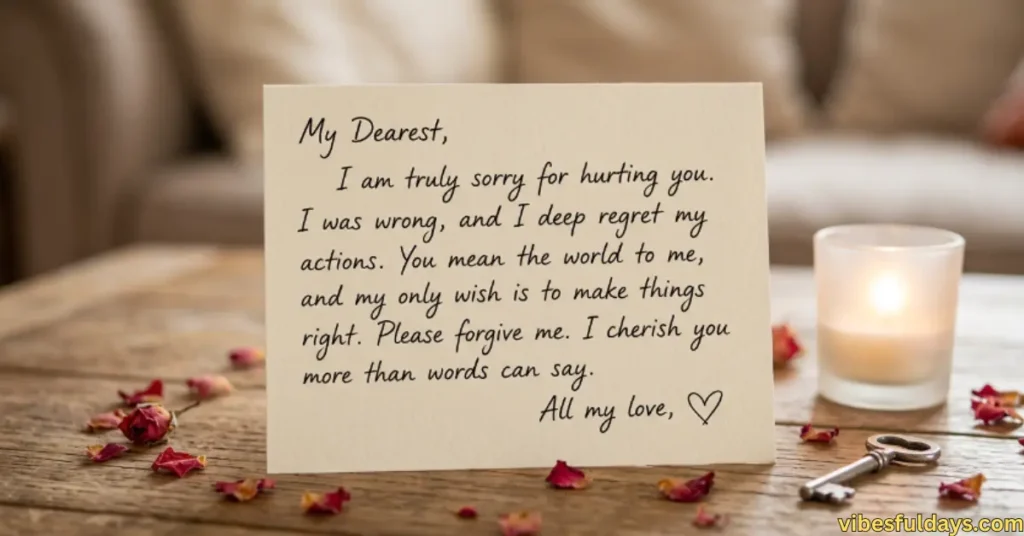 Romantic Apology Message for Her to Forgive You