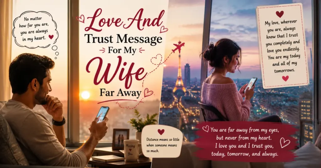 Love And Trust Message For My Wife Far Away
