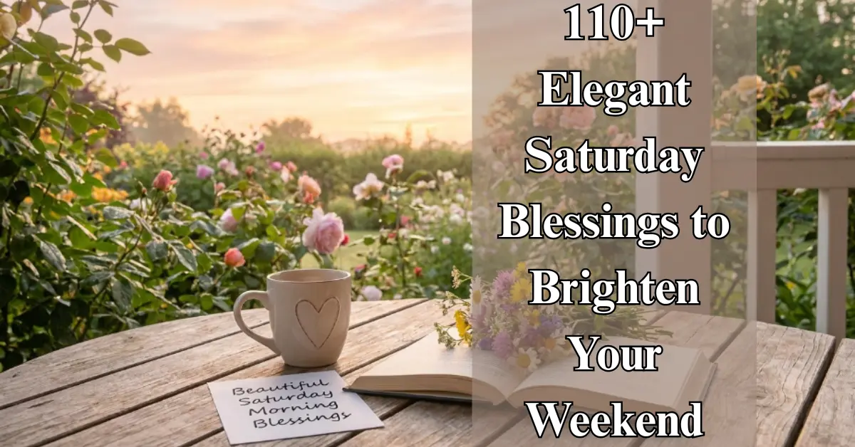 110+ Elegant Saturday Blessings (Peaceful & Inspiring)