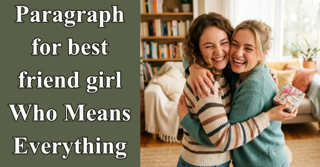 Paragraph for best friend girl Who Means Everything