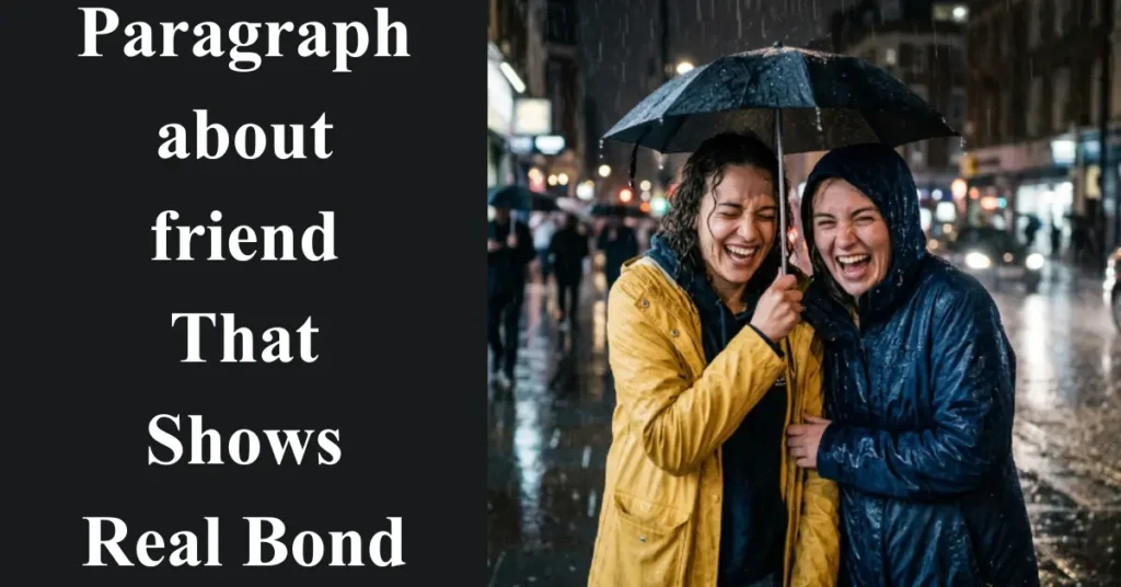 Paragraph about friend That Shows Real Bond