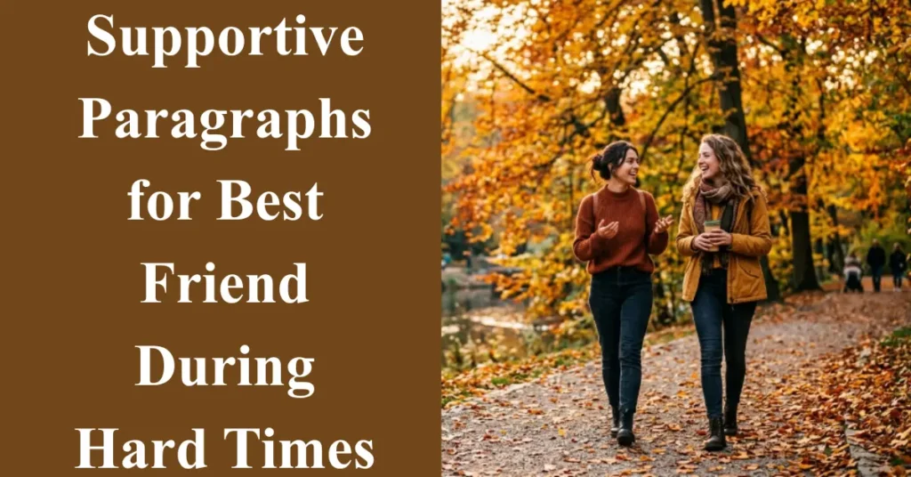 Supportive Paragraphs for Best Friend During Hard Times
