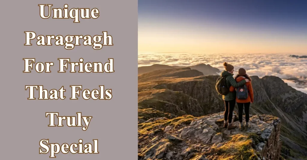 Unique Paragragh For Friend That Feels Truly Special