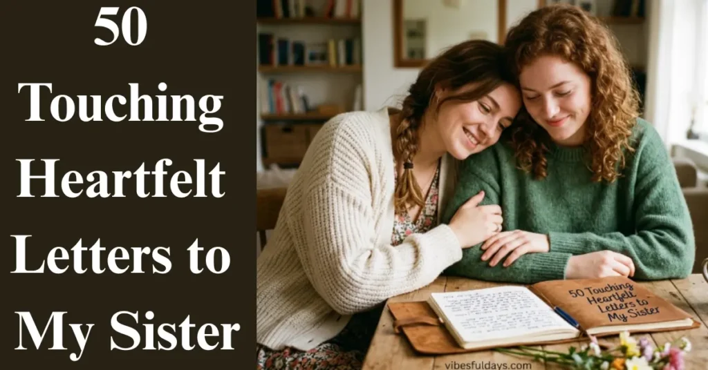 50 Touching Heartfelt Letters to My Sister