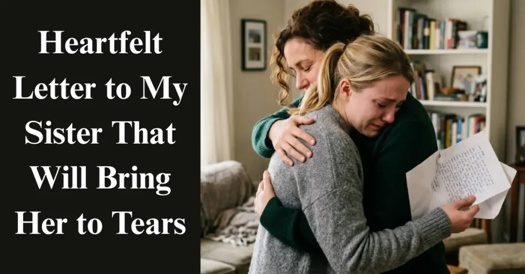 Heartfelt Letter to My Sister That Will Bring Her to Tears