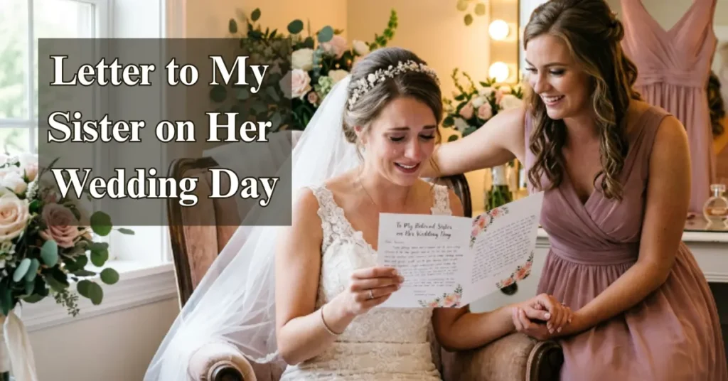 Letter to My Sister on Her Wedding Day