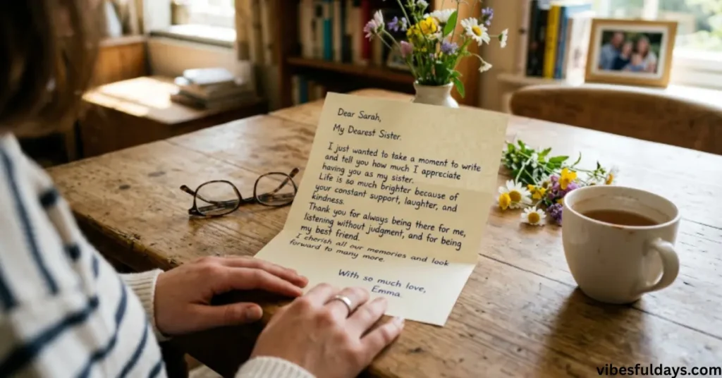 Appreciation Letter to My Sister