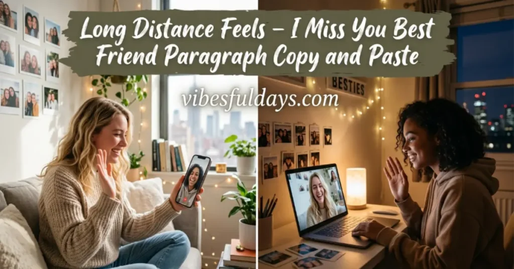 ✈️Long Distance Feels – I Miss You Best Friend Paragraph Copy and Paste