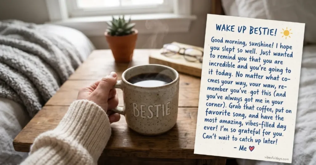 ☕Wake Up Bestie – Good Morning Paragraphs for Best Friend