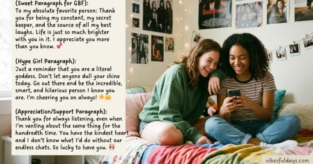 Girl Best Friend Paragraphs Copy and Paste for Every Mood & Sweet Friendship Moments