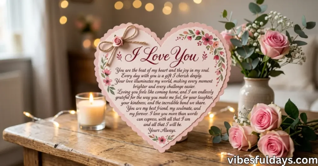 Romantic “I Love You” Paragraphs From the Heart