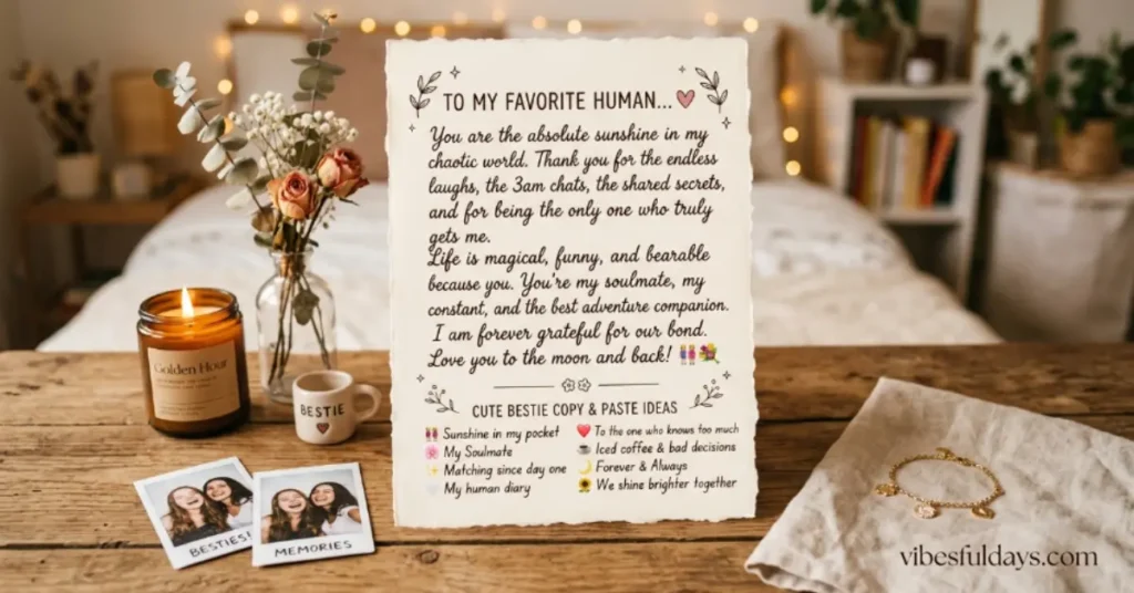 Aesthetic Paragraph for Best Friend With Cute Bestie Copy and Paste Ideas