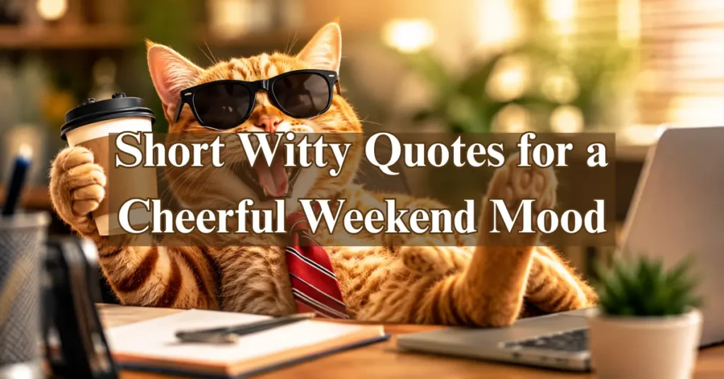 Short Witty Quotes for a Cheerful Weekend Mood