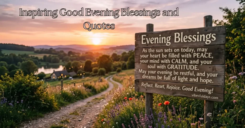 Inspiring Good Evening Blessings and Quotes