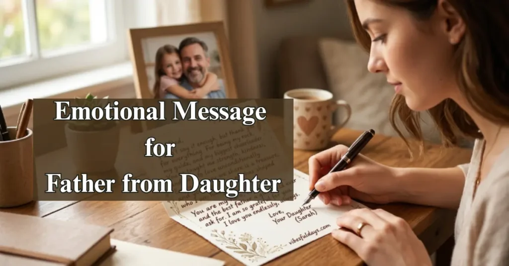 Emotional Message for Father from Daughter