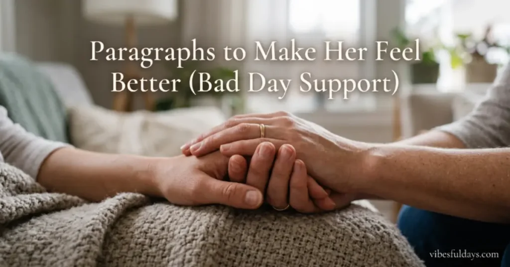 Paragraphs to Make Her Feel Better (Bad Day Support)