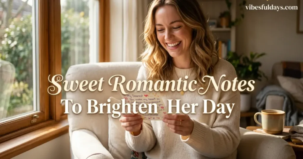 Sweet Romantic Notes To Brighten Her Day