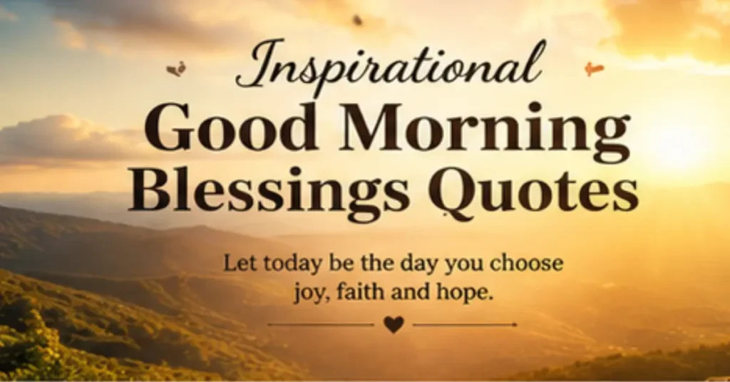 Inspirational Good Morning Blessings Quotes