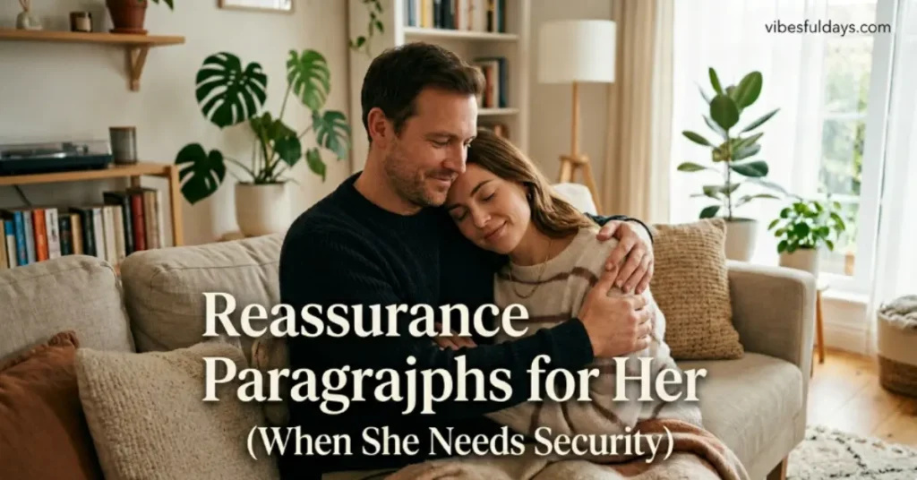 Reassurance Paragraphs for Her (When She Needs Security)