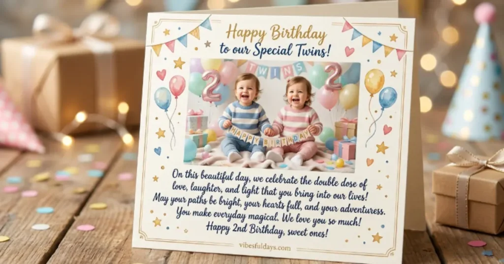 Heart-touching Birthday Wishes for Twins