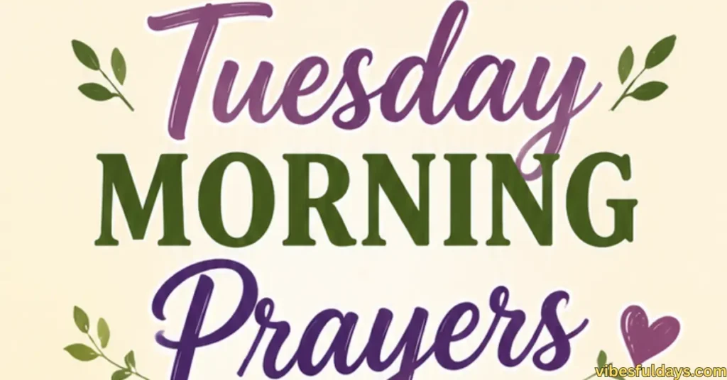 Tuesday Morning Prayers