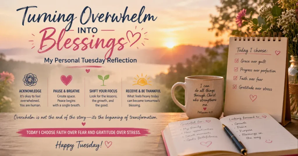 Turning Overwhelm into Blessings: My Personal Tuesday Reflection