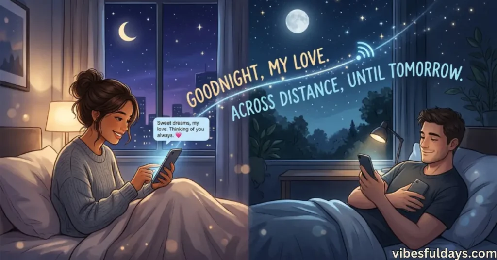 Goodnight Messages for Him Across the Distance