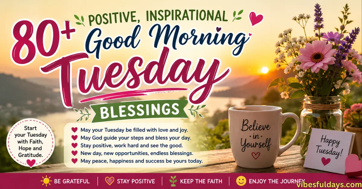 80+ Tuesday Blessings [Positive Morning Vibes]