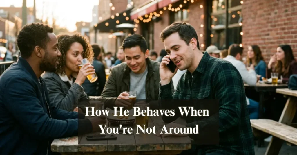 How He Behaves When You're Not Around