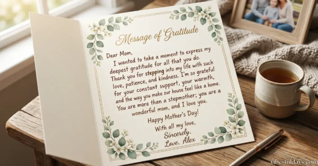 Thank You Letter to Stepmom from Biological Mother