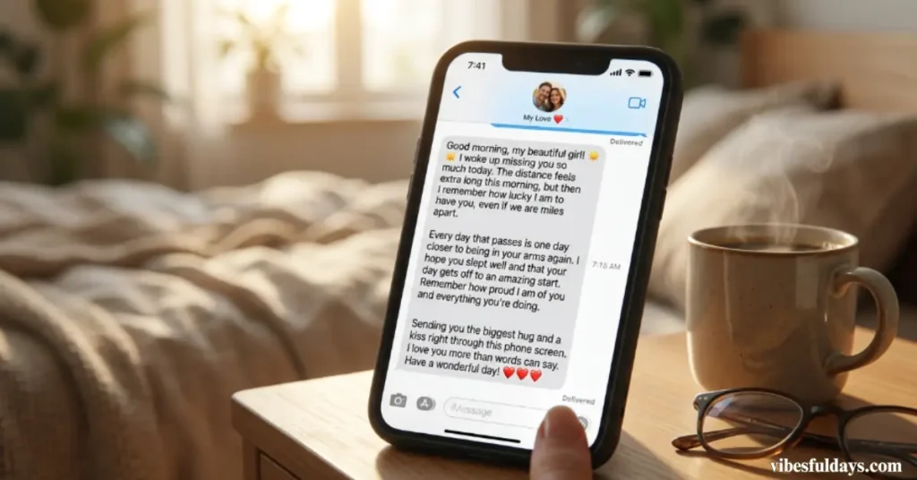 Long-Distance Morning Message for Her