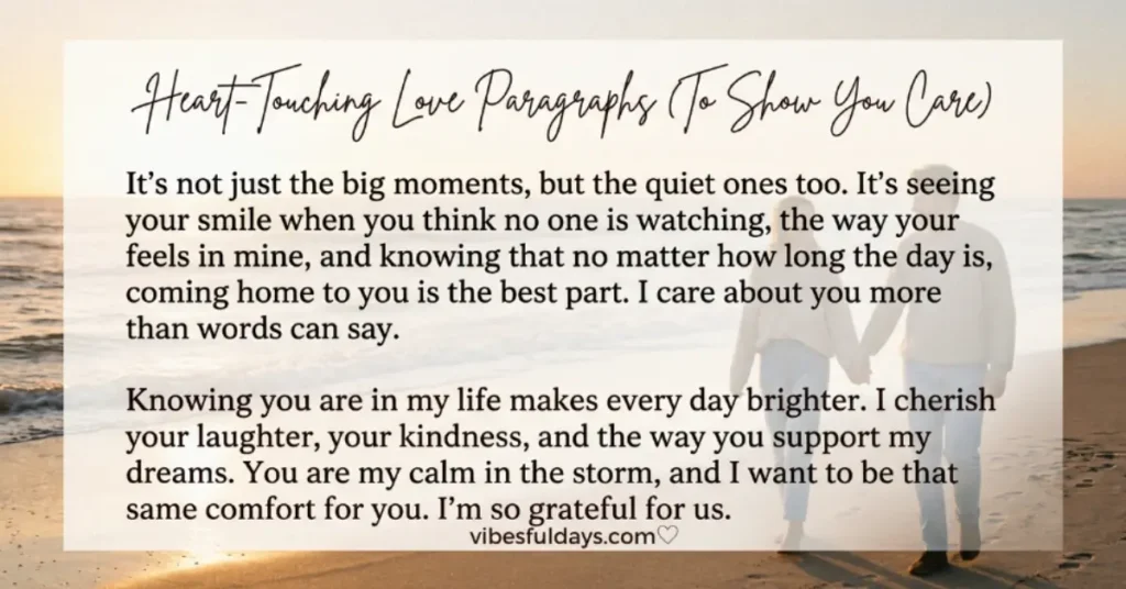 Heart Touching Love Paragraphs (To Show You Care)