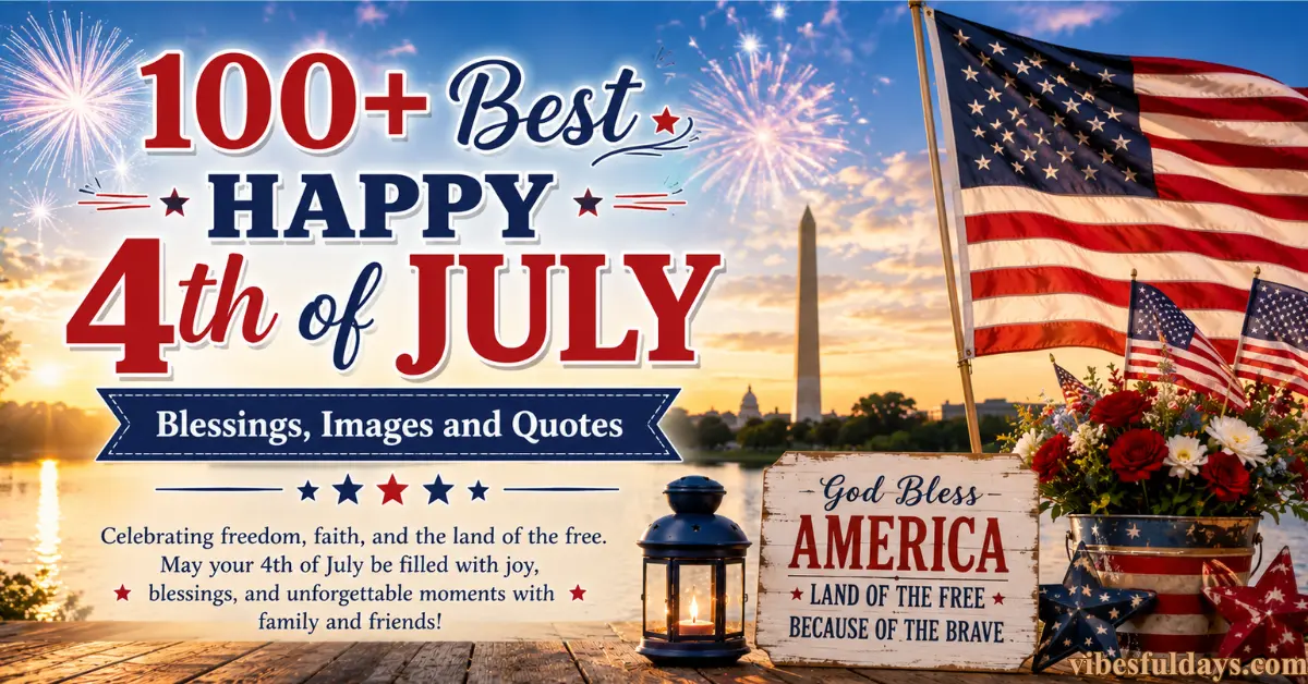 100+ Happy 4th of July Blessings(Americans Day)
